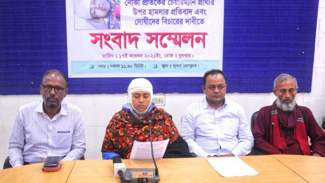 অ্যাম্বুলেন্সে চড়ে সংবাদ সম্মেলনে নৌকার চেয়ারম্যান প্রার্থী