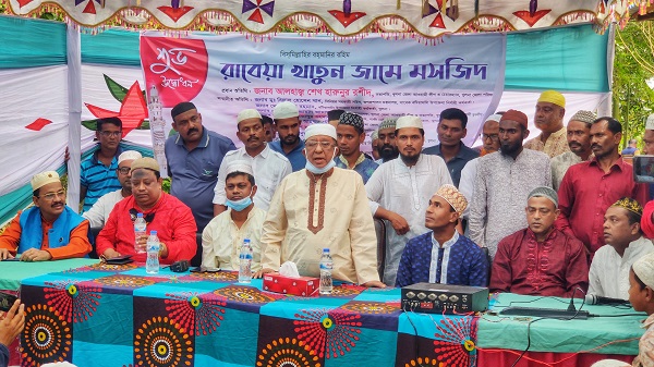 রাজবাঁধে রাবেয়া খাতুন জামে মসজিদের উদ্বোধন