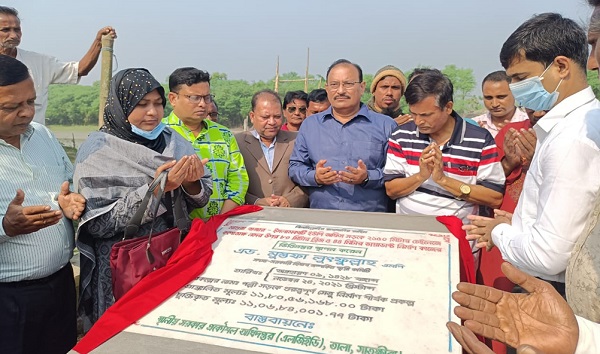 তালায় কপোতাক্ষ নদের ব্রিজ নির্মান কাজের ভিত্তি প্রস্তর স্থাপন