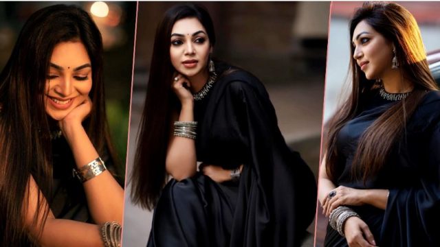 কালো শাড়িতে সীমাহীন মুগ্ধতা ছড়ালেন প্রভা