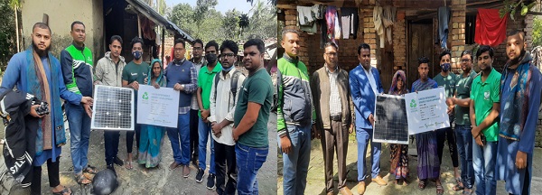 তালায় ফুটস্টেপস্ ও গ্রীন ম্যানের যৌথ উদ্যোগে বিদ্যুৎবিহীন পরিবারে সোলার প্রদান