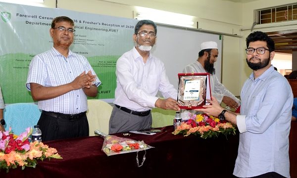 কুয়েট বিএমই বিভাগের শিক্ষার্থীদের নবীনবরণ ও বিদায় সংবর্ধনা অনুষ্ঠিত