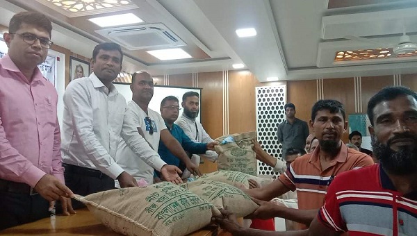 মোল্লাহাটে বিনামূল্যে বীজ ও রাসায়নিক সার বিতরণ