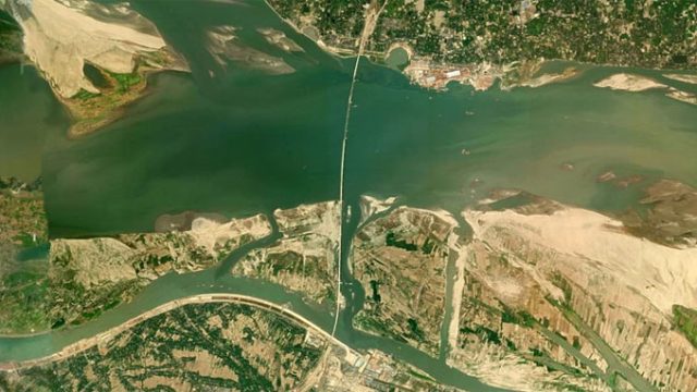 স্যাটেলাইট ও গুগল আর্থে পদ্মা সেতু