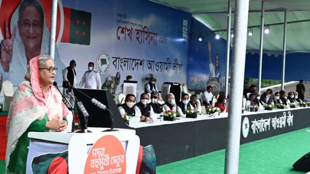 ﻿﻿আসেন দেখে যান, পদ্মা সেতু হয়েছে কিনা : খালেদা জিয়াকে প্রধানমন্ত্রী