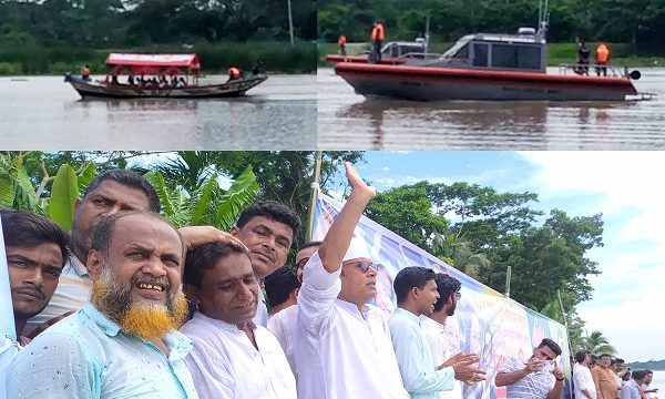 চিতলমারীর মধুমতি নদীতে নৌবিহারে প্রধানমন্ত্রীর পুত্র জয় ও কন্যা পুতুল
