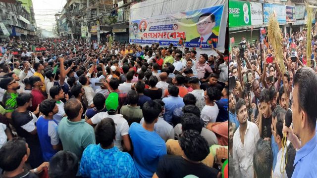 ছড়িয়ে পড়া আন্দোলনের লেলিহান শিখায় হাসিনার ময়ুর সিংহাসন পুড়ে যাবে : বিএনপি