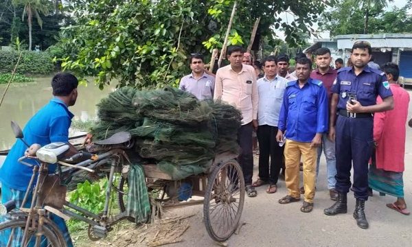 চিতলমারীতে উপজেলা প্রশাসনের বিশেষ অভিযানে ২১ টি ম্যাজিক জাল জব্দ