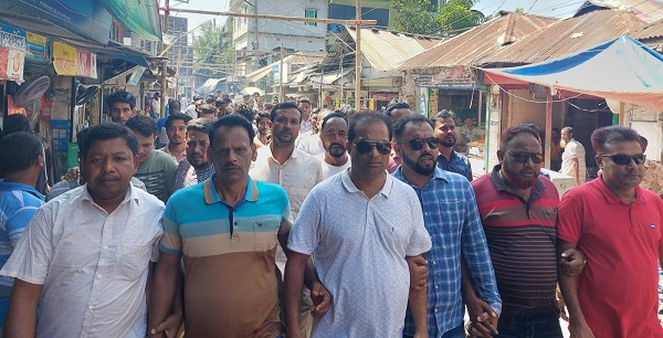 চিতলমারীতে যুবলীগ -ছাত্রলীগের বিক্ষোভ মিছিল