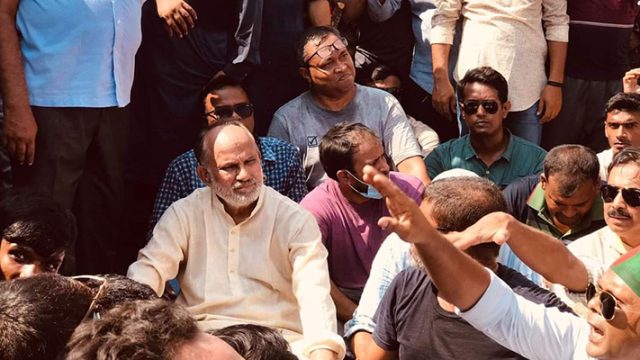 গণসমাবেশে মিছিল নিয়ে সমাবেশে মঞ্জু মনিসহ খুলনার সাবেক নেতারা