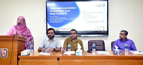 খুবিতে ওবিই ইমপ্লিমেন্টেশন চ্যালেঞ্জেস এন্ড ওয়ে ফরওয়ার্ড শীর্ষক প্রশিক্ষণ অনুষ্ঠিত