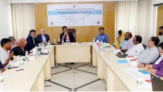 ‘ক্লাইমেট স্মার্ট ওয়াশ সিস্টেম ইন খুলনা সিটি কর্পোরেশন’ শীর্ষক প্রকল্পের সভা