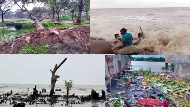 জলবায়ুর পরিবর্তনে দুর্যোগ ঝুঁকিতে উপকূলীয় কলাপাড়ায় কৃষি ও জেলে পেশায় ভয়াবহ সংকট