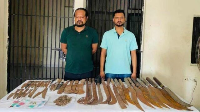 গাজীপুরে যৌথ বাহিনীর অভিযানে অস্ত্রসহ আটক বাবা-ছেলে