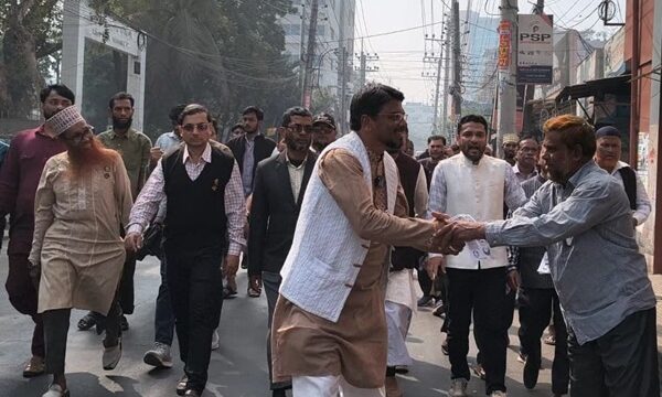 ২০ ও ২৩ নং ওয়ার্ডের বিভিন্ন স্থানে দাড়িপাল্লার প্রার্থীর গণসংযোগ