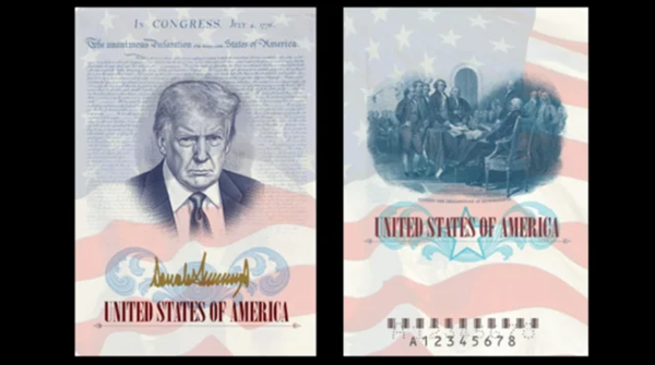 এবার যুক্তরাষ্ট্রের পাসপোর্টেও যুক্ত হচ্ছে ট্রাম্পের ছবি