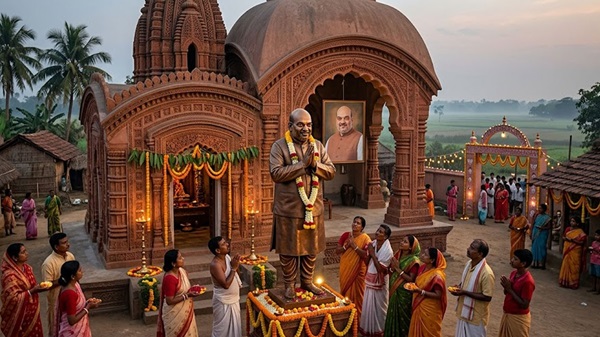 অমিত শাহকে পূজা করতে পশ্চিমবঙ্গে মন্দির করবে বিজেপি