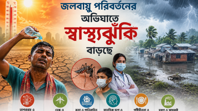 জলবায়ু পরিবর্তনের অভিঘাতে স্বাস্থ্যঝুঁকি বাড়ছে