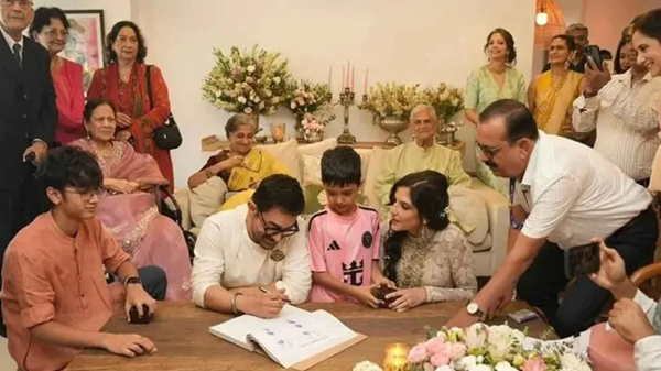 ৩ সন্তানকে সঙ্গে নিয়ে তৃতীয় বিয়ে করলেন আমির খান