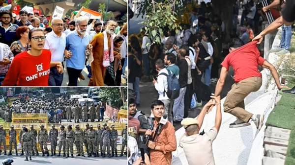 দিল্লিতে বিক্ষোভ ঘিরে ধরপাকড়, আটক মমতা-নেহা-যোগেন্দ্র যাদব